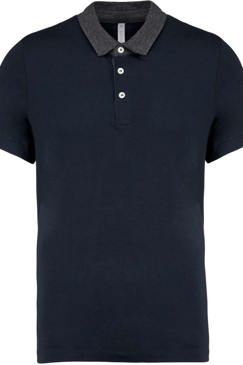 MEN'S TWO-TONE JERSEY POLO SHIRT
