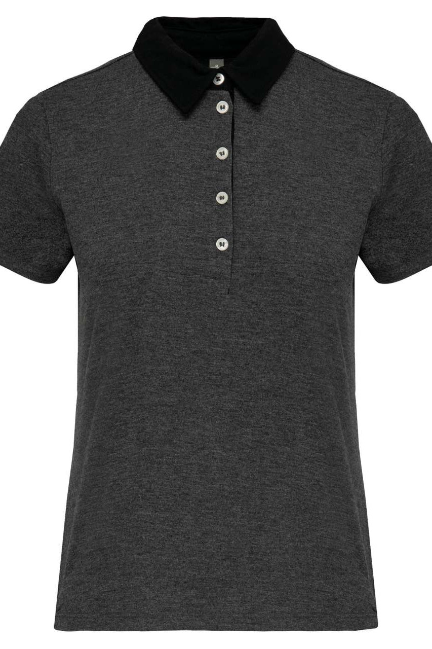 LADIES' TWO-TONE JERSEY POLO SHIRT