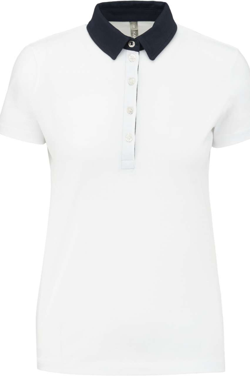 LADIES' TWO-TONE JERSEY POLO SHIRT