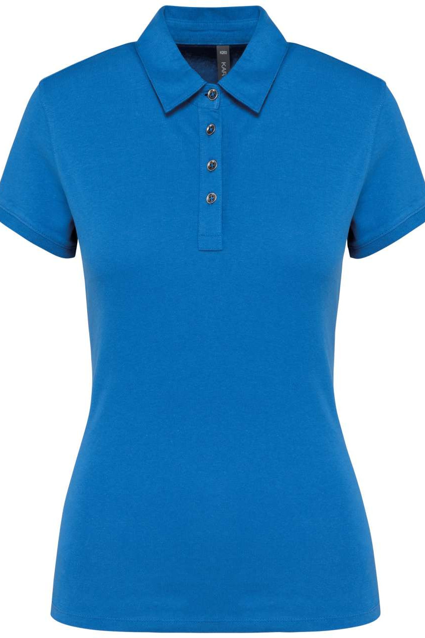 LADIES' SHORT SLEEVED JERSEY POLO SHIRT