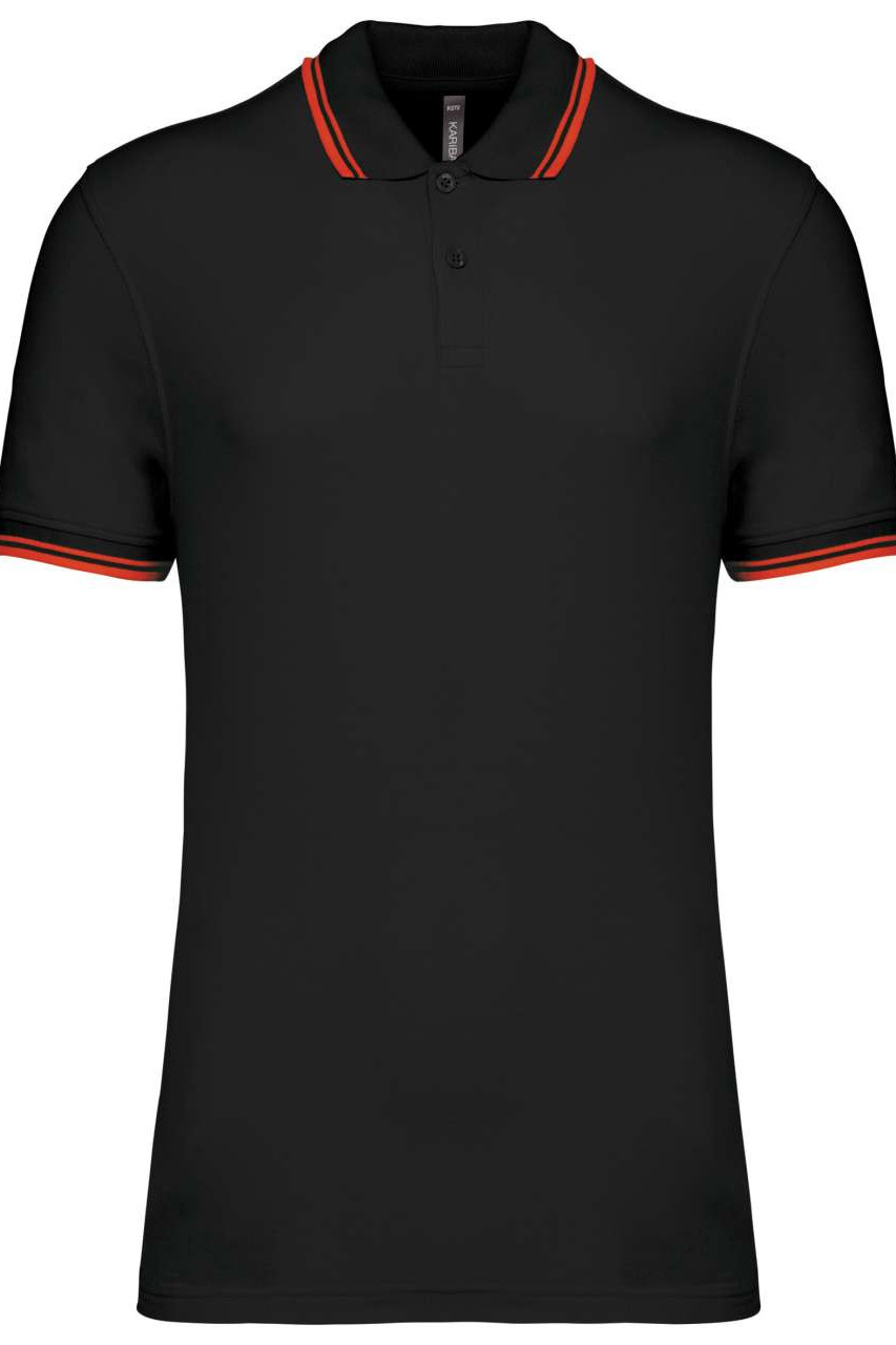 MEN'S 2 STRIPED SHORT SLEEVED POLOSHIRT