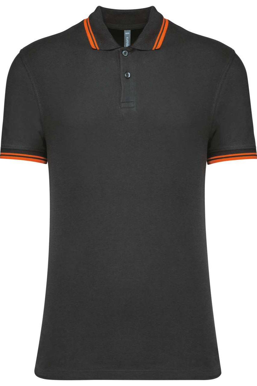 MEN'S 2 STRIPED SHORT SLEEVED POLOSHIRT