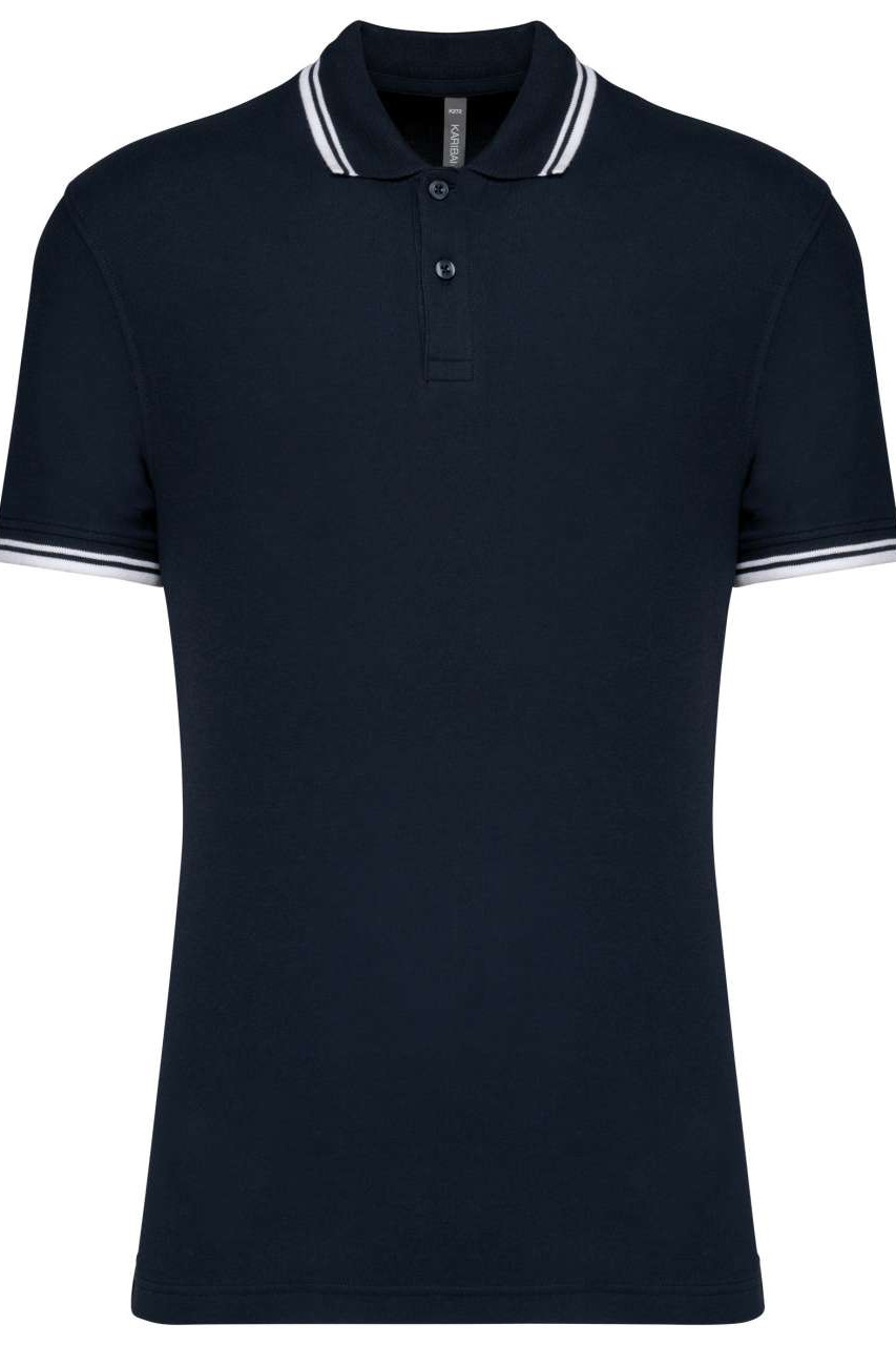 MEN'S 2 STRIPED SHORT SLEEVED POLOSHIRT