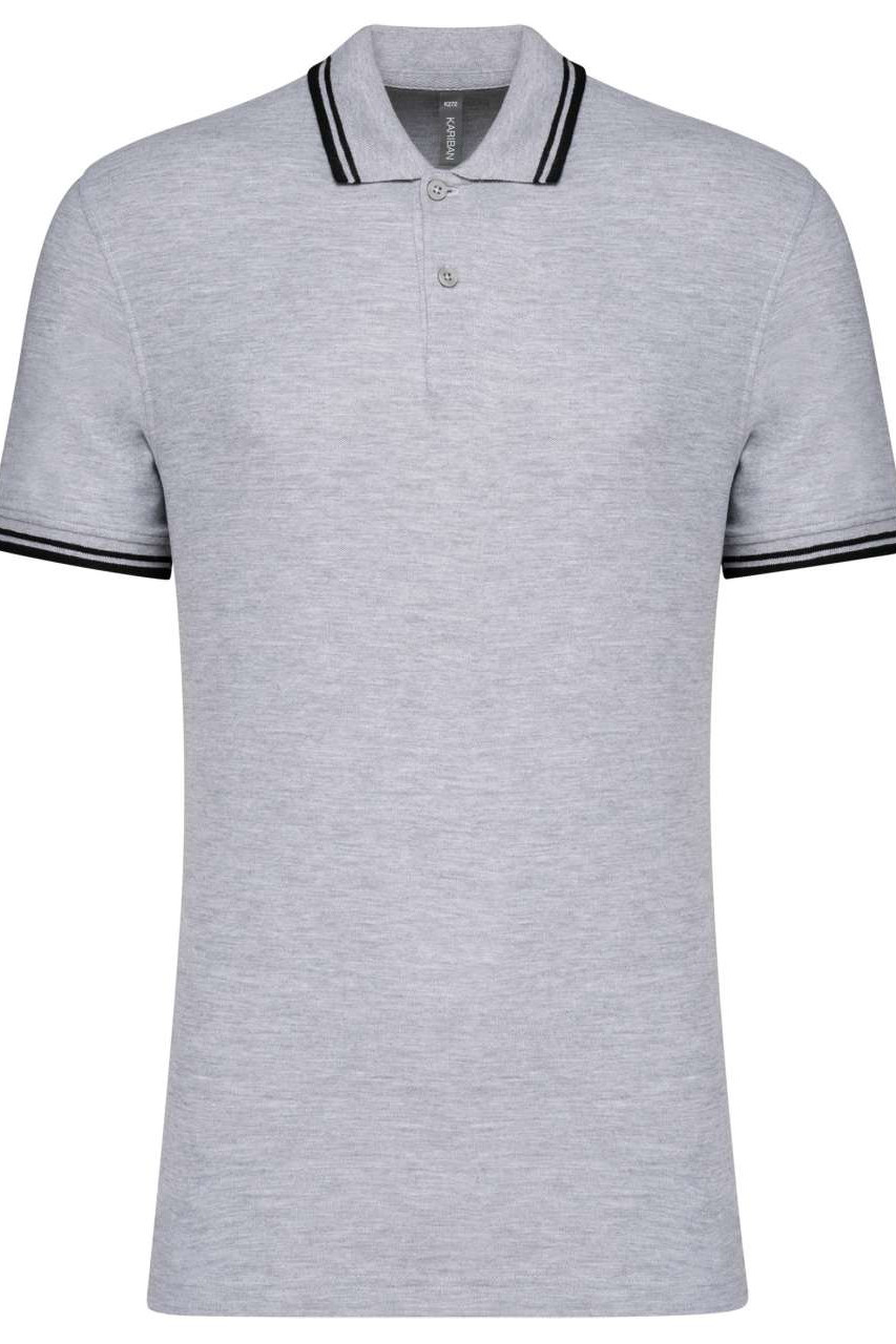 MEN'S 2 STRIPED SHORT SLEEVED POLOSHIRT