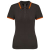 LADIE'S SHORT-SLEEVED POLOSHIRT WITH CONTRASTING PIPING