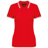 LADIE'S SHORT-SLEEVED POLOSHIRT WITH CONTRASTING PIPING