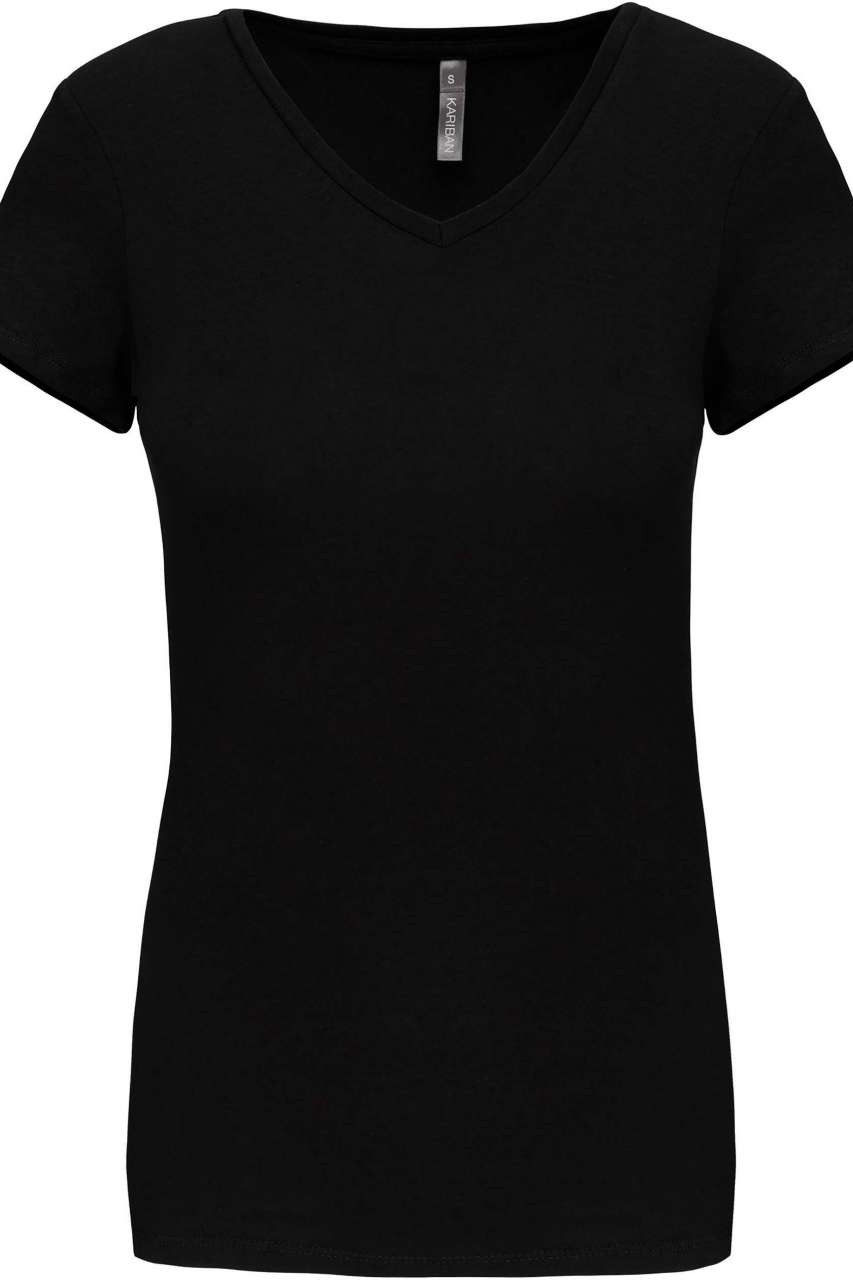 LADIES' SHORT-SLEEVED V-NECK T-SHIRT