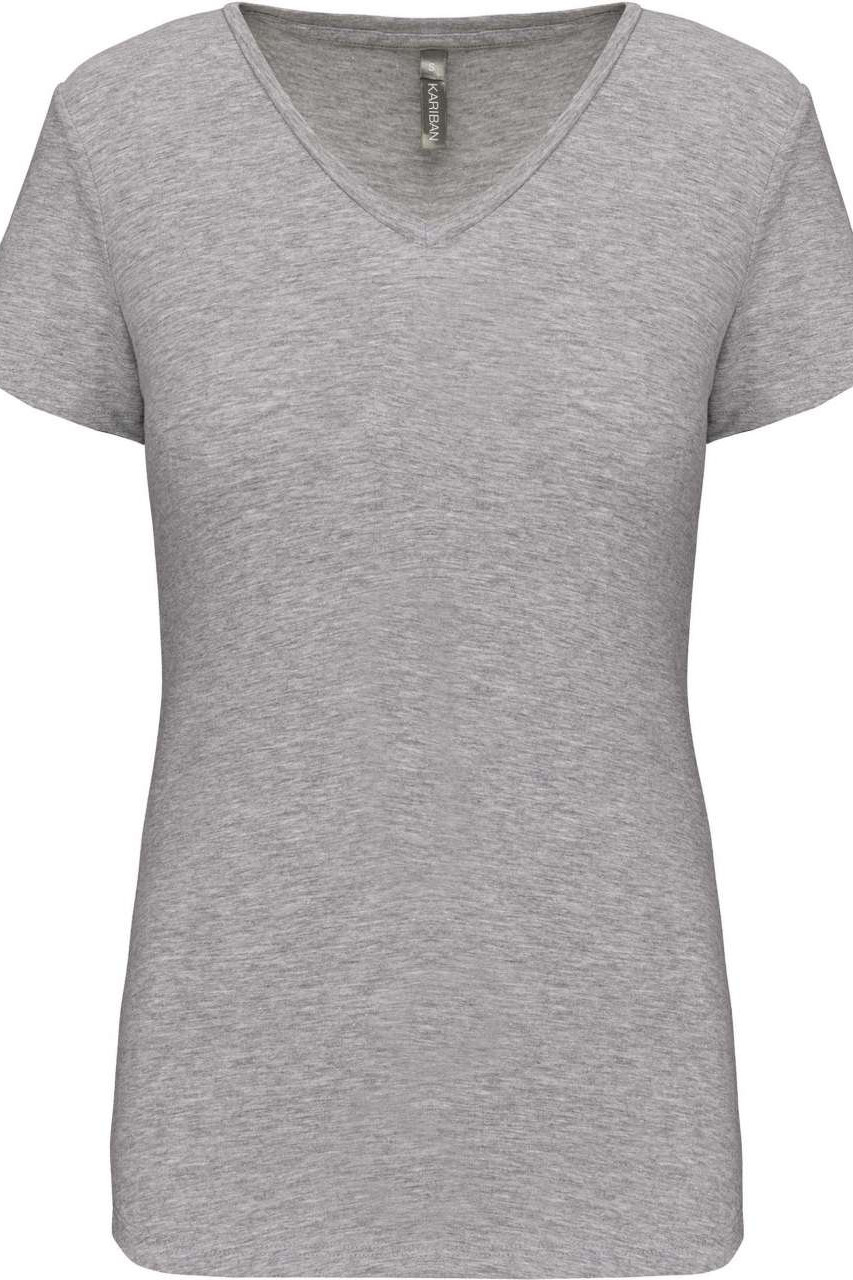 LADIES' SHORT-SLEEVED V-NECK T-SHIRT