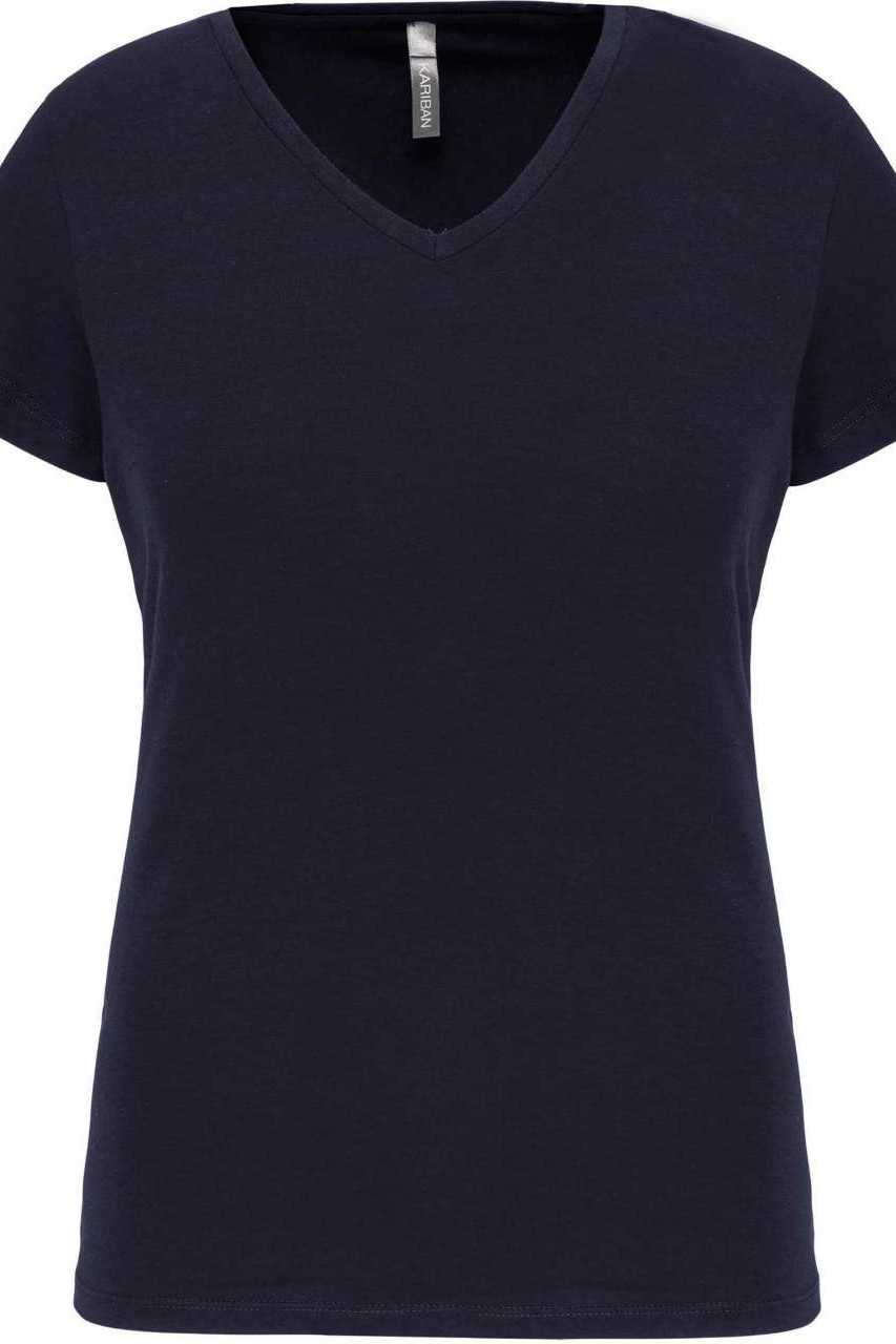 LADIES' SHORT-SLEEVED V-NECK T-SHIRT