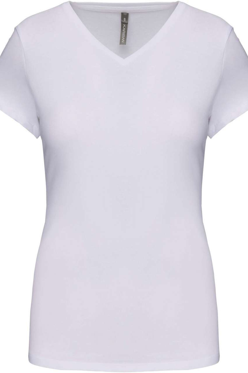 LADIES' SHORT-SLEEVED V-NECK T-SHIRT