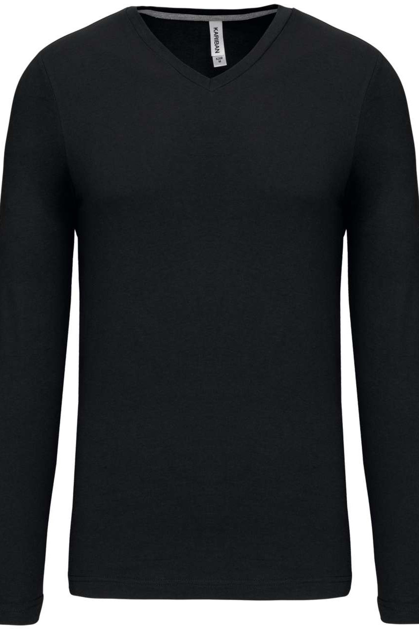 MEN'S LONG-SLEEVED V-NECK T-SHIRT