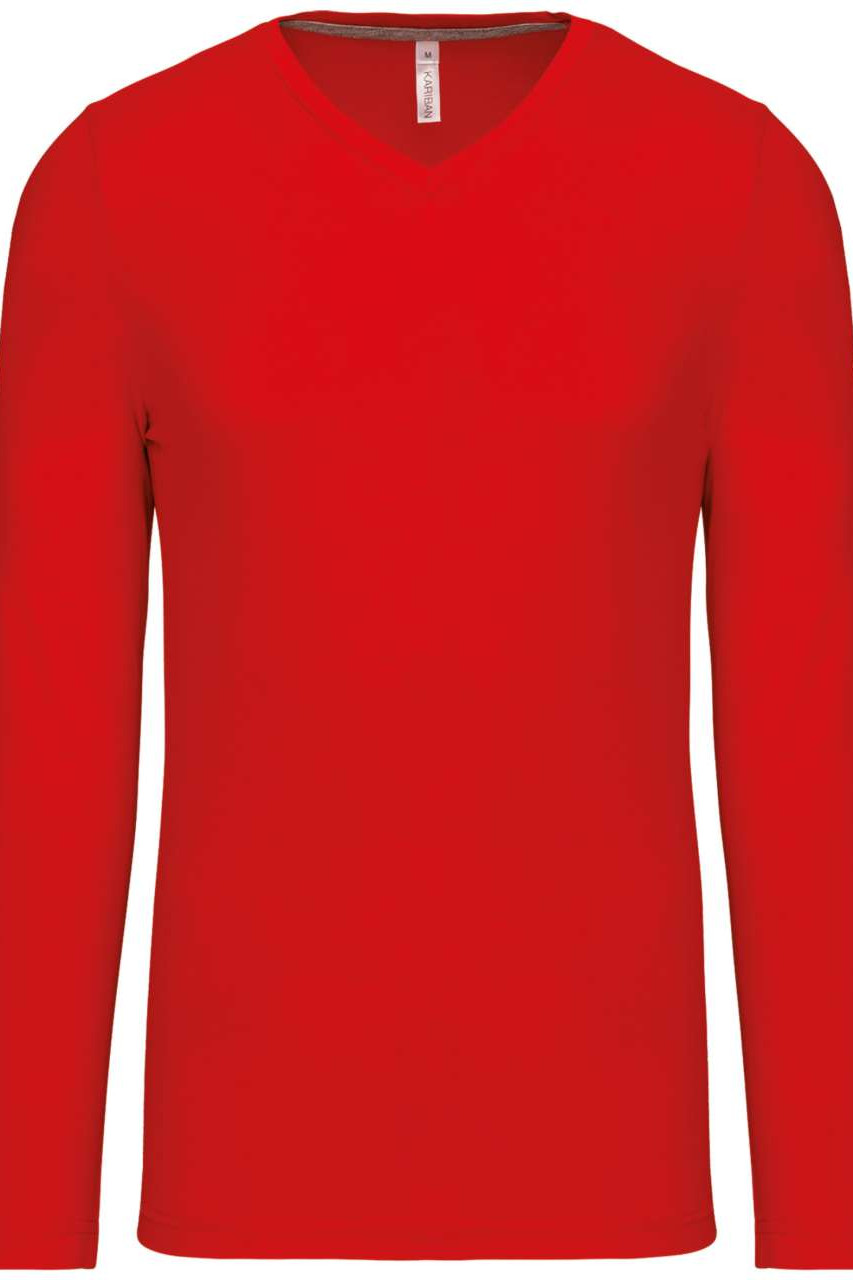 MEN'S LONG-SLEEVED V-NECK T-SHIRT