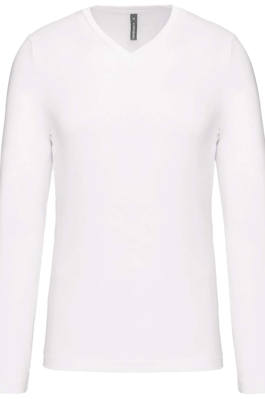 MEN'S LONG-SLEEVED V-NECK T-SHIRT