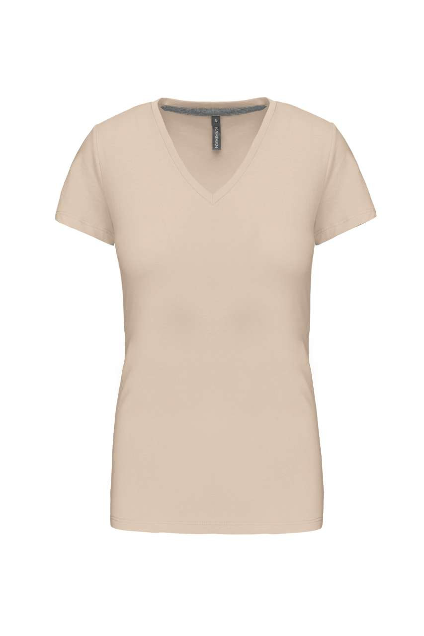 LADIES' SHORT-SLEEVED V-NECK T-SHIRT