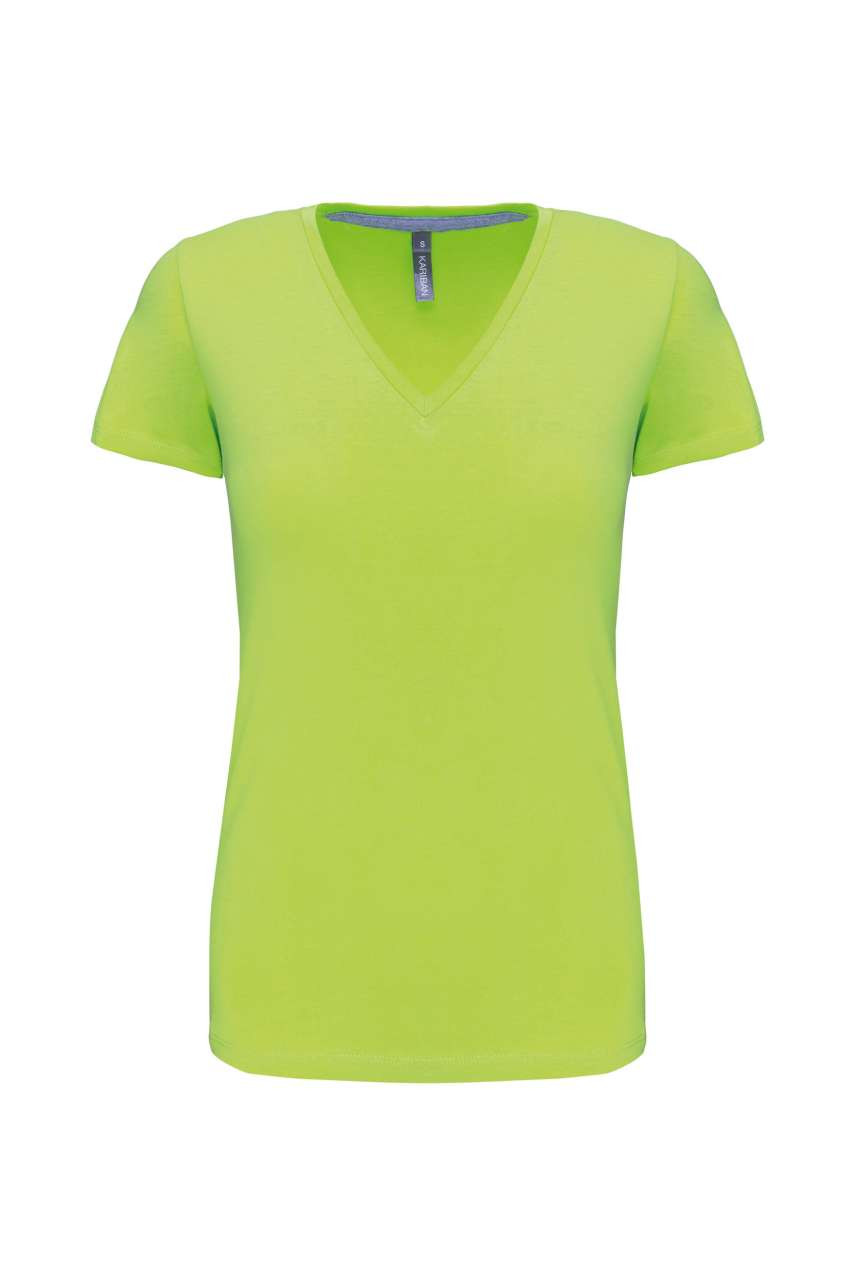 LADIES' SHORT-SLEEVED V-NECK T-SHIRT