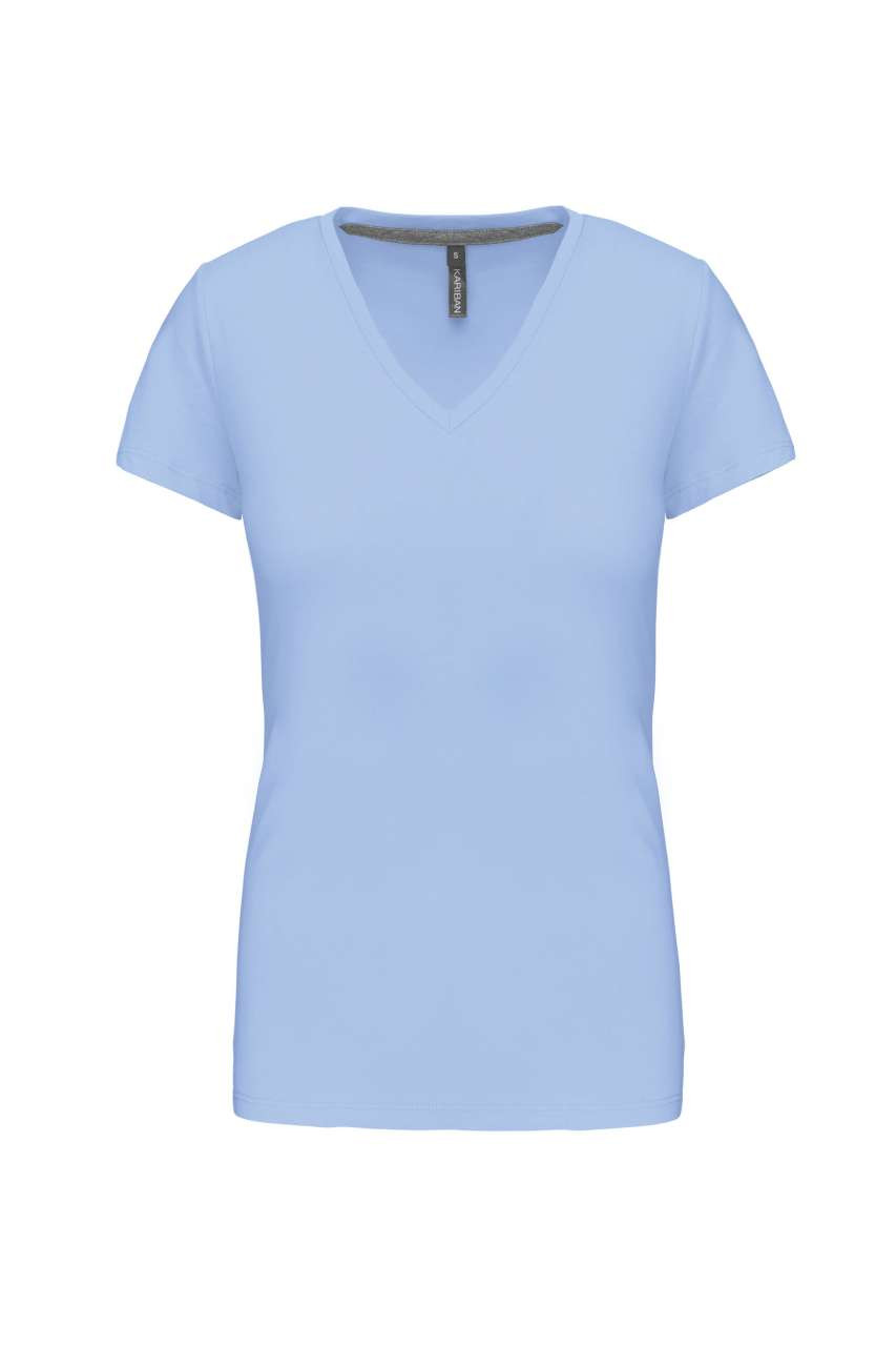 LADIES' SHORT-SLEEVED V-NECK T-SHIRT