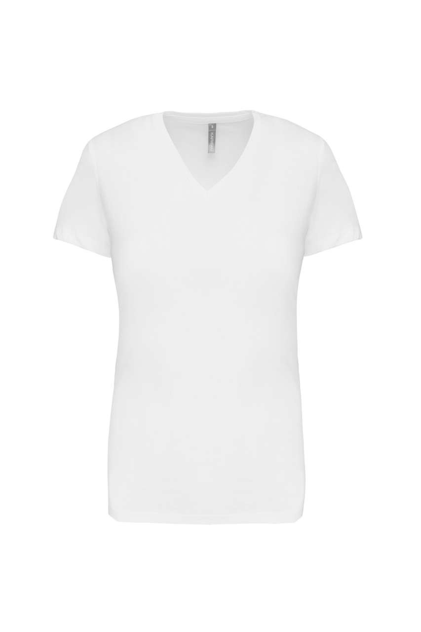 LADIES' SHORT-SLEEVED V-NECK T-SHIRT