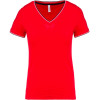 LADIES' PIQUÉ KNIT V-NECK T-SHIRT