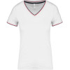 LADIES' PIQUÉ KNIT V-NECK T-SHIRT
