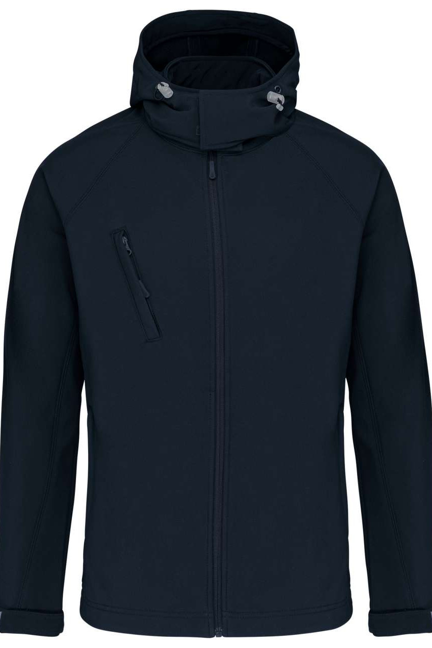 MEN'S DETACHABLE HOODED SOFTSHELL JACKET