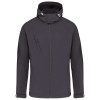 MEN'S DETACHABLE HOODED SOFTSHELL JACKET
