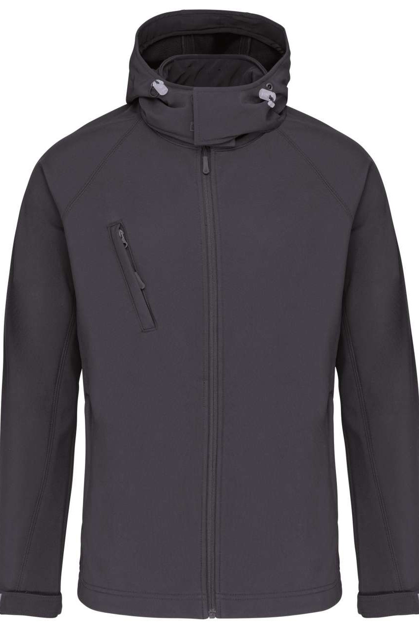 MEN'S DETACHABLE HOODED SOFTSHELL JACKET