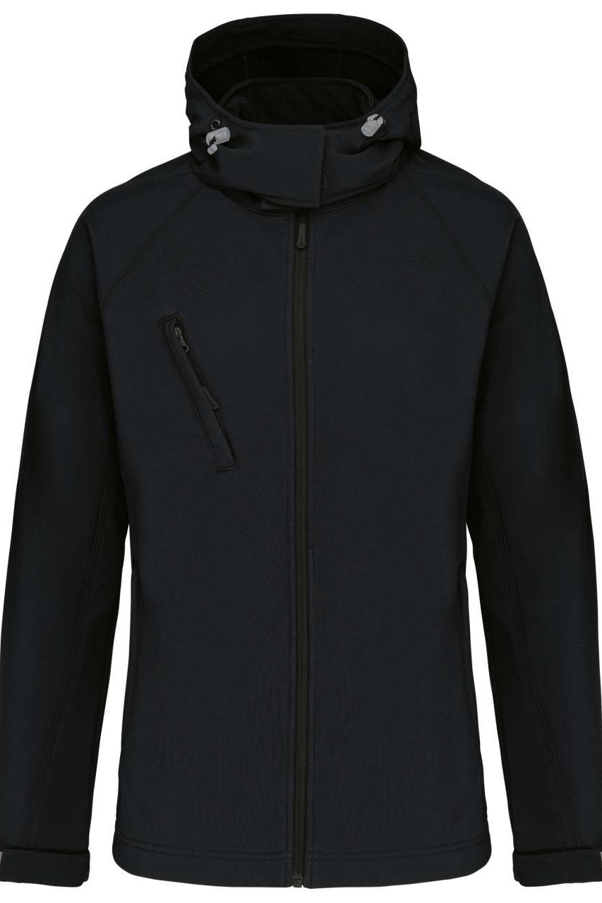 LADIES' DETACHABLE HOODED SOFTSHELL JACKET