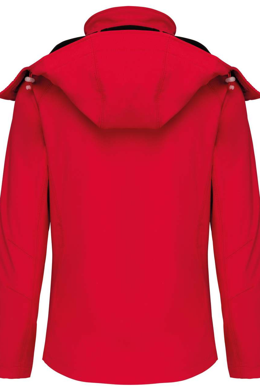 LADIES' DETACHABLE HOODED SOFTSHELL JACKET