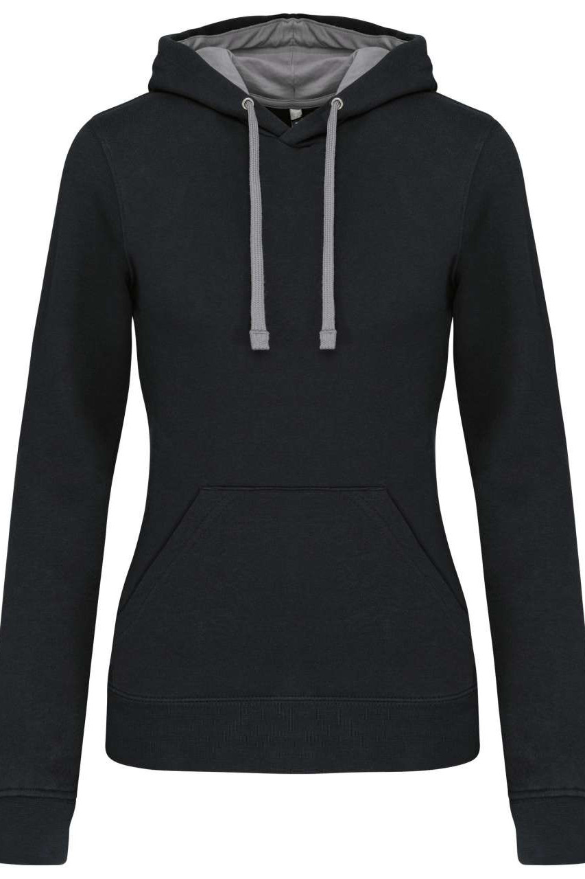 LADIES’ CONTRAST HOODED SWEATSHIRT