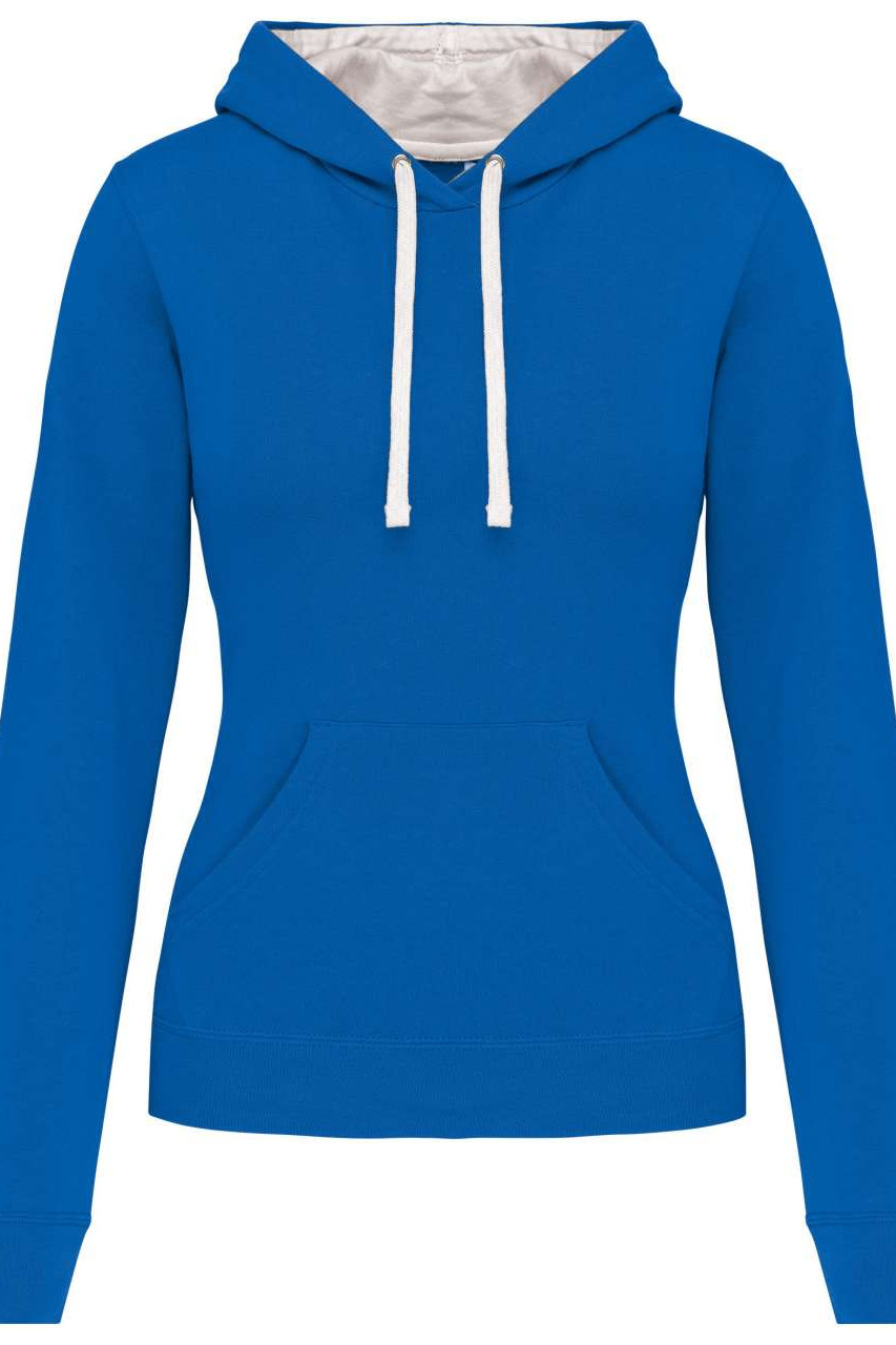 LADIES’ CONTRAST HOODED SWEATSHIRT