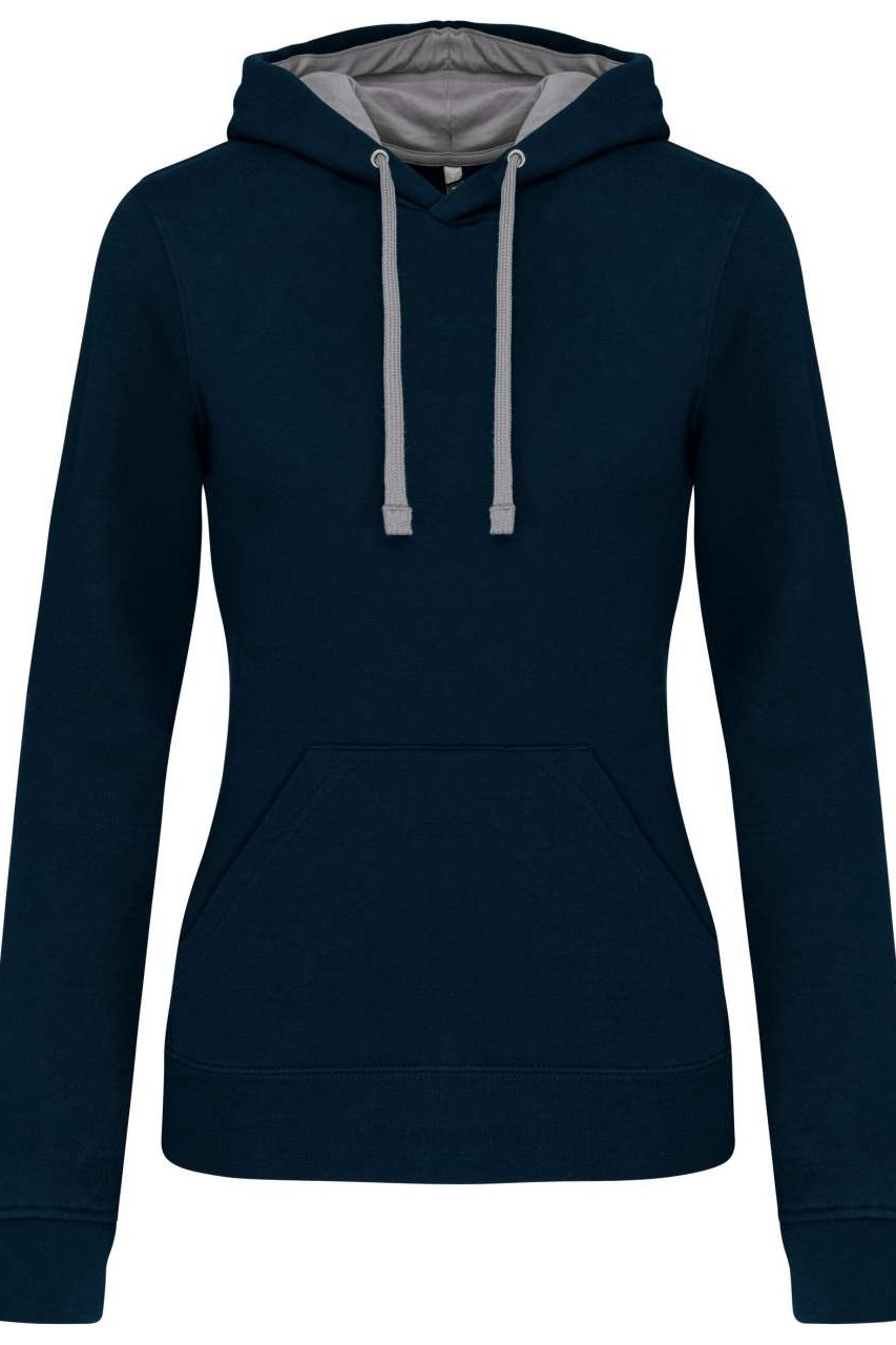 LADIES’ CONTRAST HOODED SWEATSHIRT