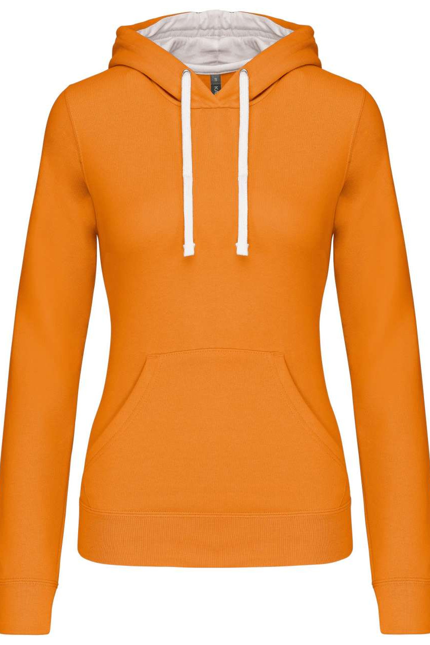 LADIES’ CONTRAST HOODED SWEATSHIRT