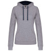 LADIES’ CONTRAST HOODED SWEATSHIRT