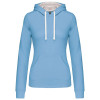 LADIES’ CONTRAST HOODED SWEATSHIRT