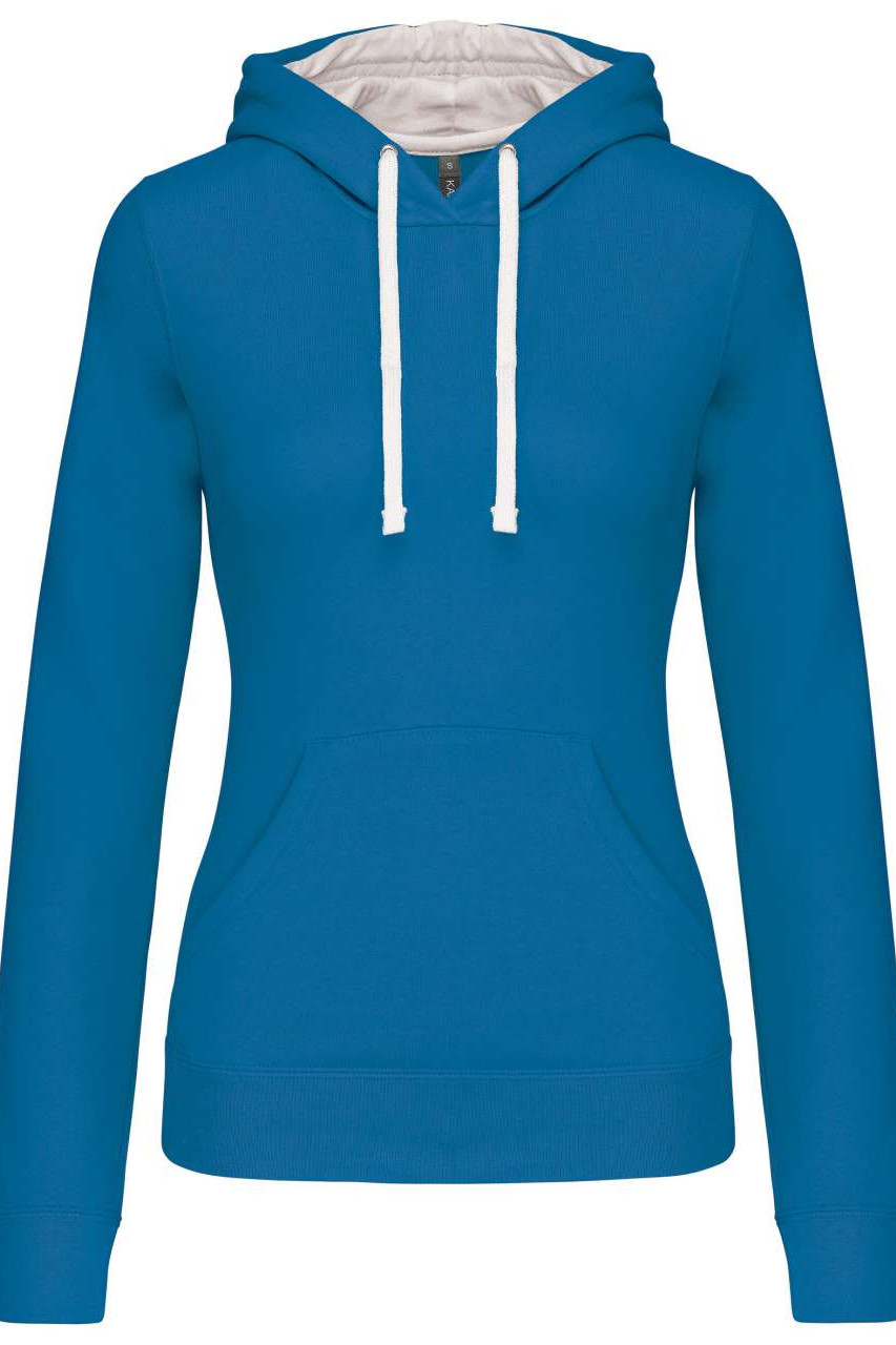 LADIES’ CONTRAST HOODED SWEATSHIRT