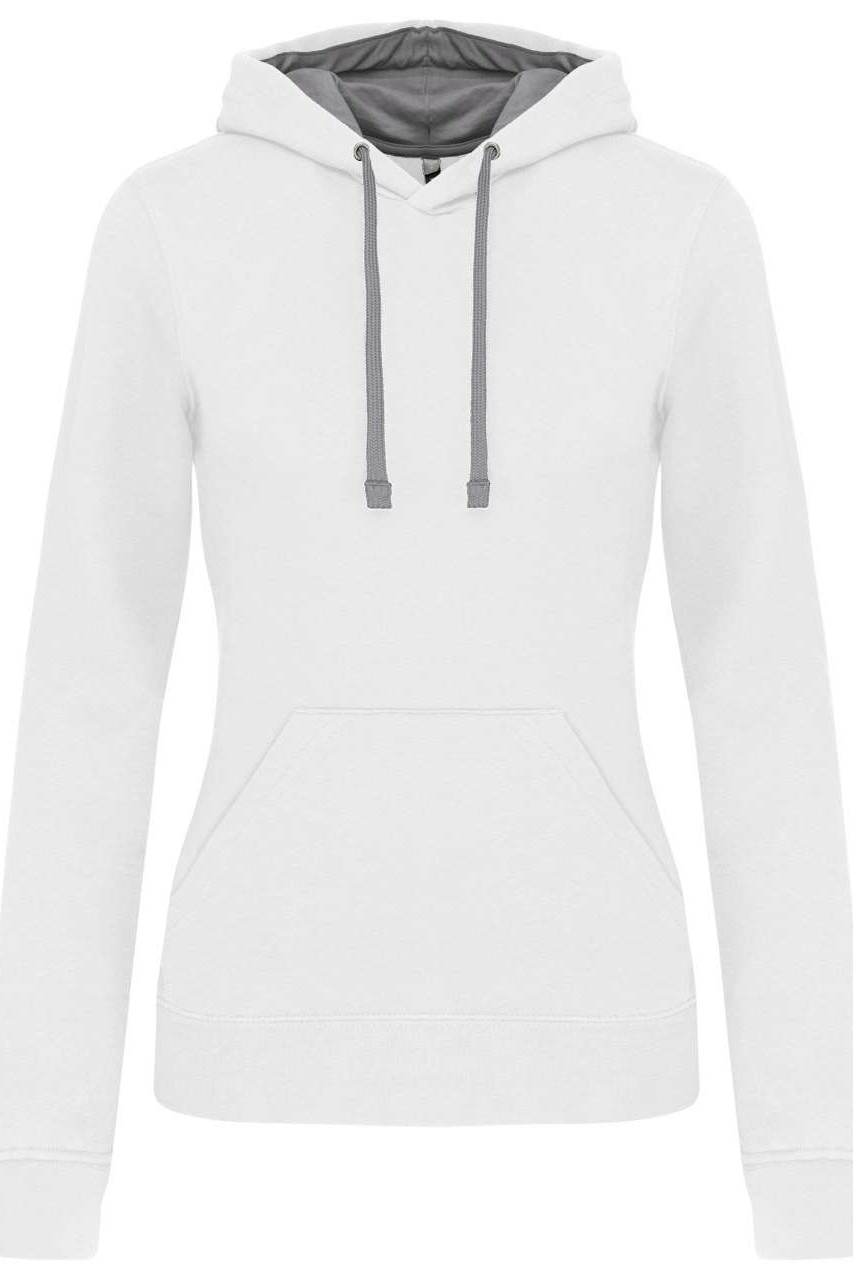 LADIES’ CONTRAST HOODED SWEATSHIRT