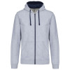 MEN'S CONTRAST HOODED FULL ZIP SWEATSHIRT