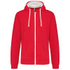 MEN'S CONTRAST HOODED FULL ZIP SWEATSHIRT