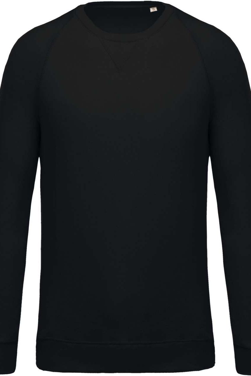 MEN'S ORGANIC COTTON CREW NECK RAGLAN SLEEVE SWEATSHIRT