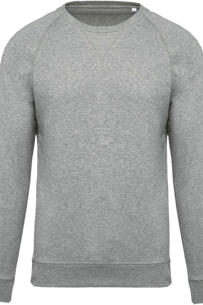 MEN'S ORGANIC COTTON CREW NECK RAGLAN SLEEVE SWEATSHIRT