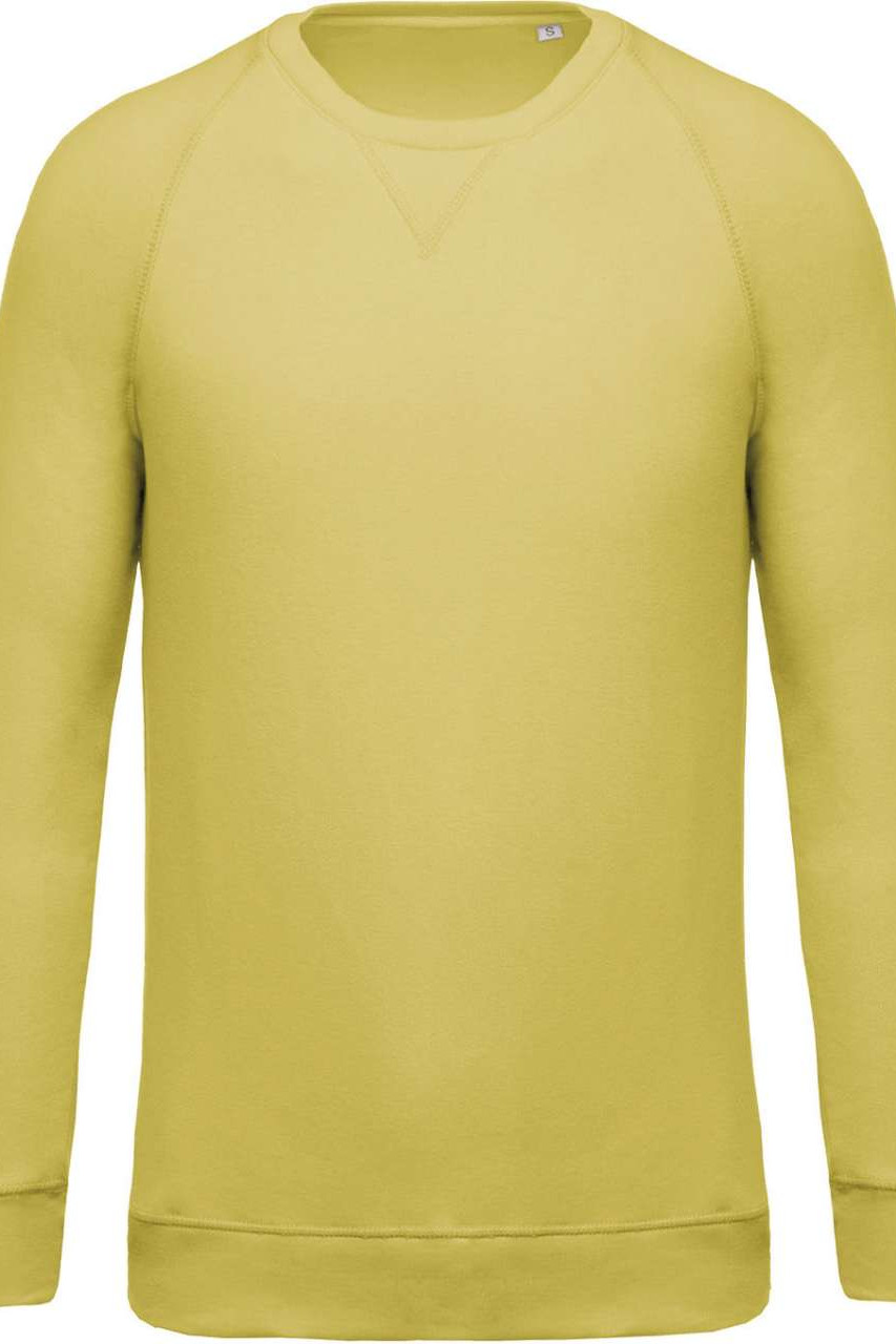 MEN'S ORGANIC COTTON CREW NECK RAGLAN SLEEVE SWEATSHIRT
