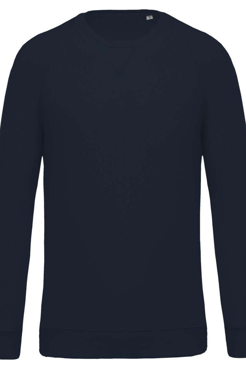 MEN'S ORGANIC COTTON CREW NECK RAGLAN SLEEVE SWEATSHIRT