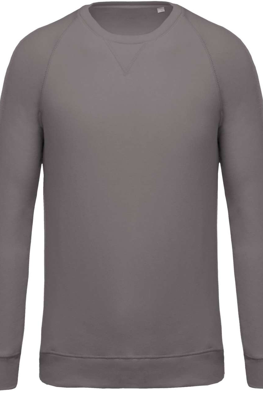 MEN'S ORGANIC COTTON CREW NECK RAGLAN SLEEVE SWEATSHIRT