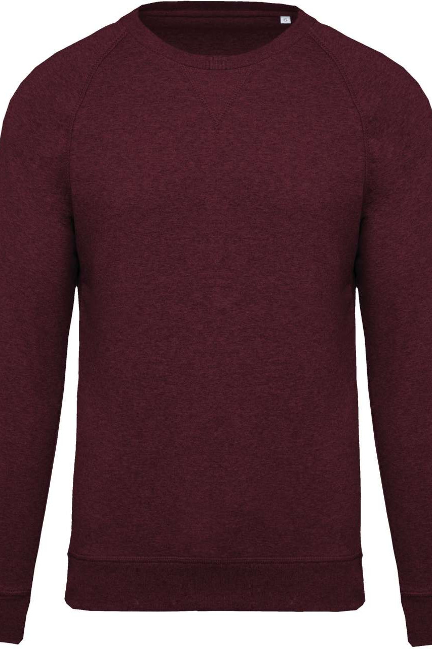MEN'S ORGANIC COTTON CREW NECK RAGLAN SLEEVE SWEATSHIRT