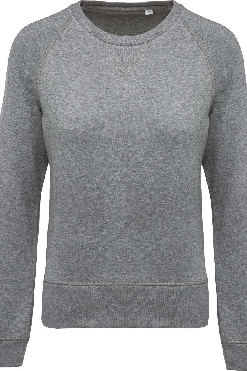 LADIES’ ORGANIC COTTON CREW NECK RAGLAN SLEEVE SWEATSHIRT