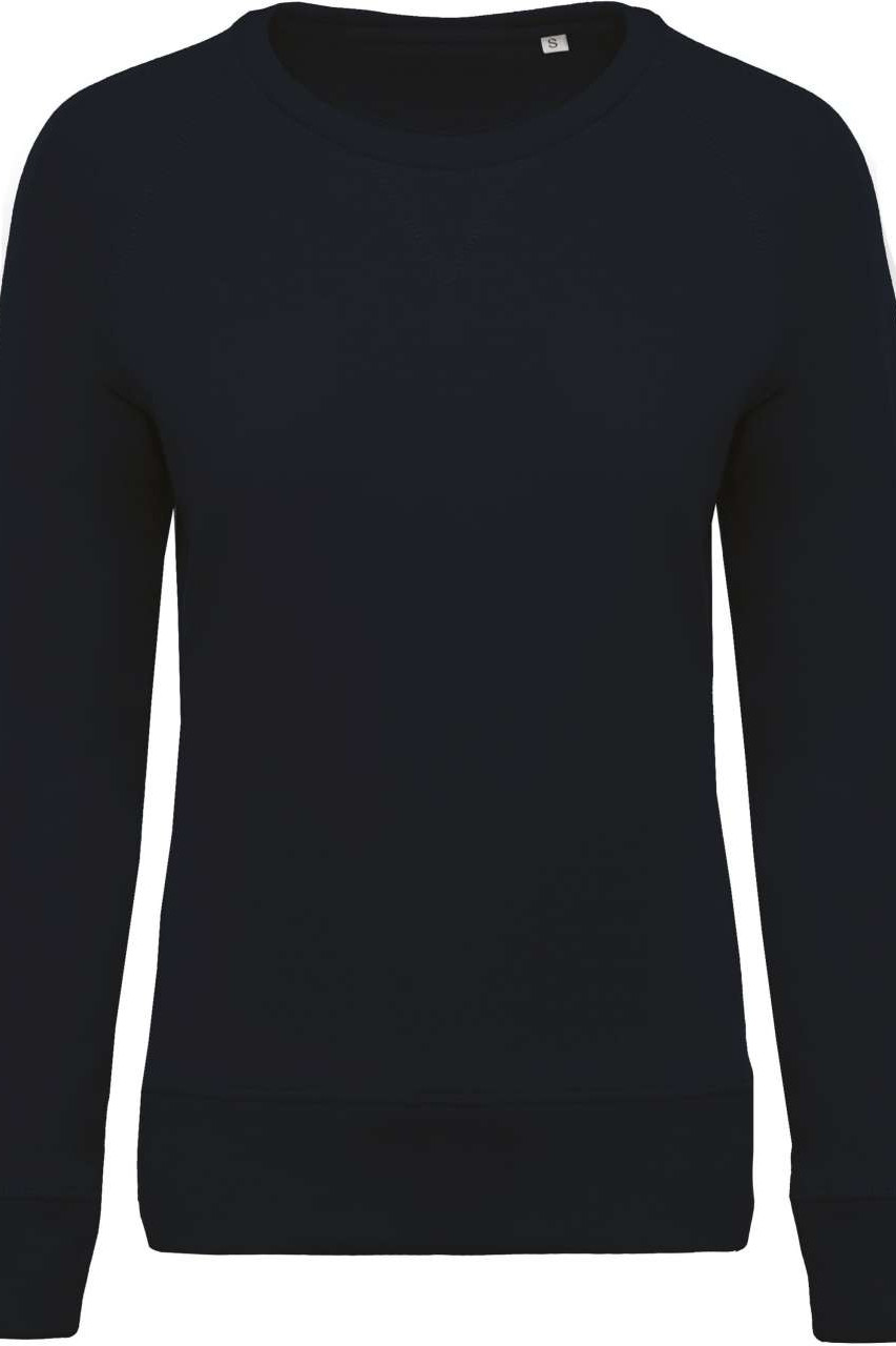 LADIES’ ORGANIC COTTON CREW NECK RAGLAN SLEEVE SWEATSHIRT