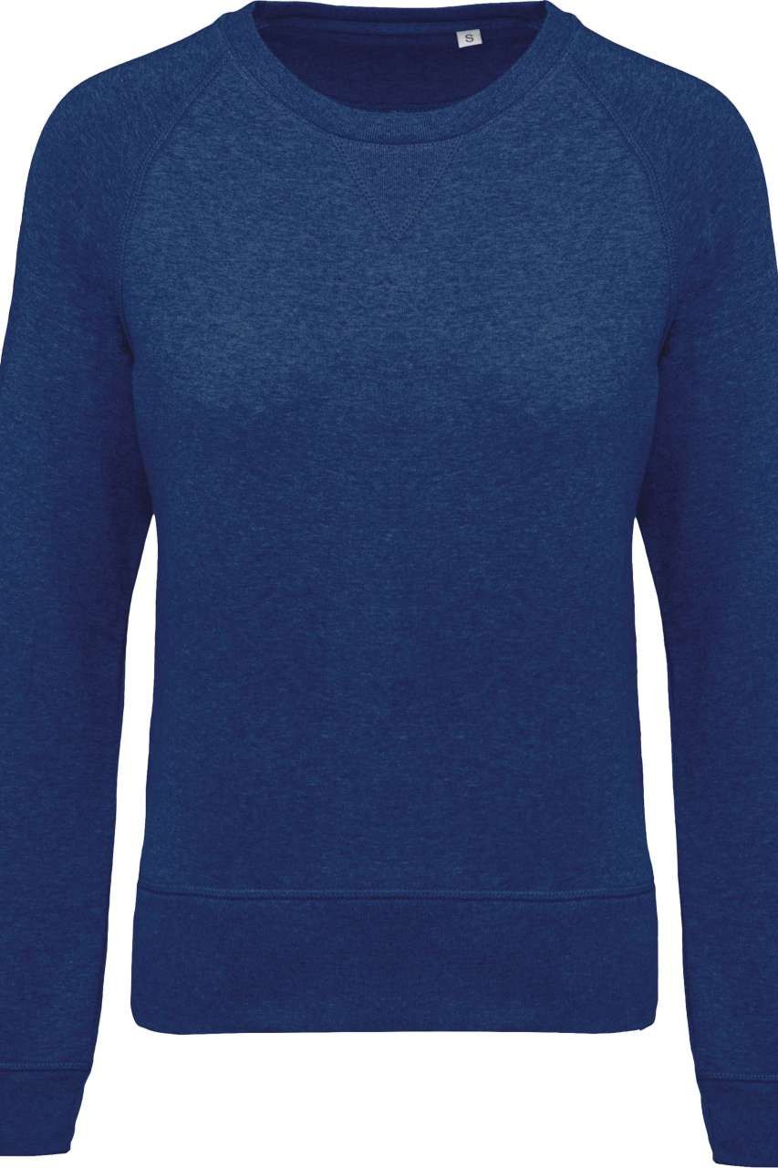 LADIES’ ORGANIC COTTON CREW NECK RAGLAN SLEEVE SWEATSHIRT