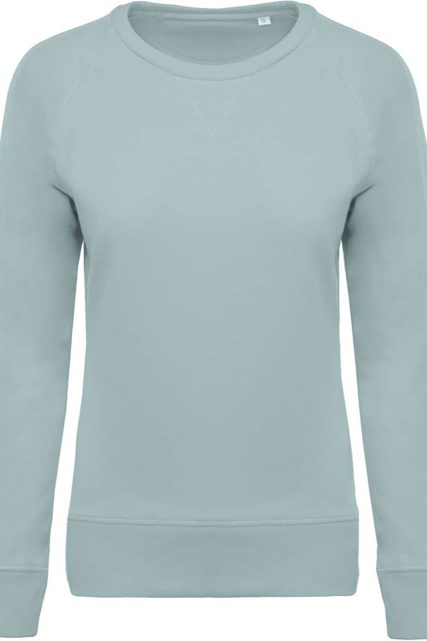 LADIES’ ORGANIC COTTON CREW NECK RAGLAN SLEEVE SWEATSHIRT
