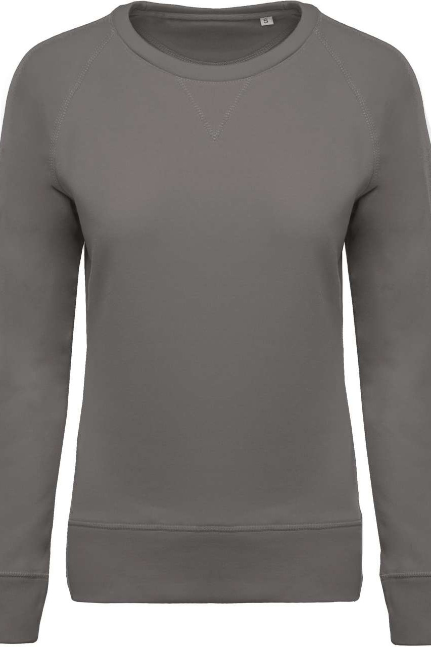 LADIES’ ORGANIC COTTON CREW NECK RAGLAN SLEEVE SWEATSHIRT