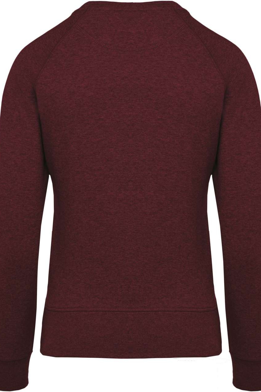 LADIES’ ORGANIC COTTON CREW NECK RAGLAN SLEEVE SWEATSHIRT